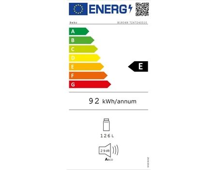 Beko B1804FN 88cm // Vollraum // EEK.E / Festtür M.