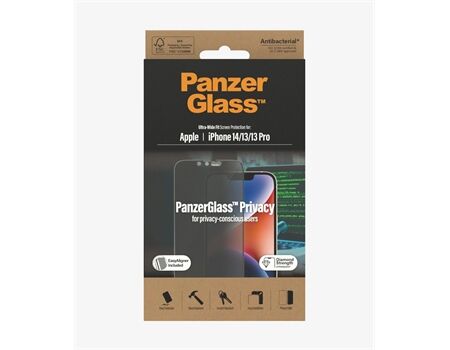 PanzerGlass iPhone 14/13/13 Pro Displayschutz Privacy Antibakt