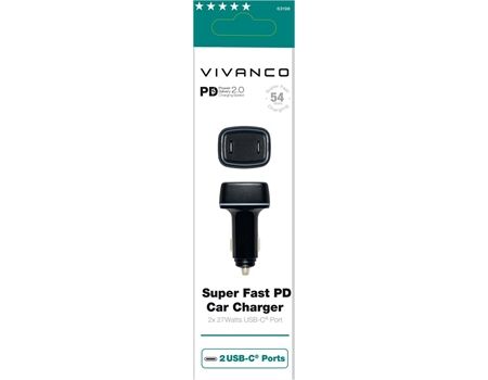 Vivanco KFZ-Ladegerät Dual sz. CCVVDUALUSBPD54W (54W)
