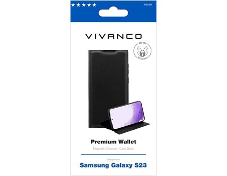 Vivanco Samsung S23 Premium Wallet schwarz PWVVSG23BK