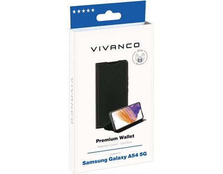 Vivanco Samsung A54 5G Premium Wallet sz. PWVVSGA545GBK