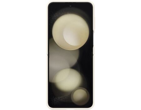 Samsung Z Flip 5 Silikon Case mit Ring creme