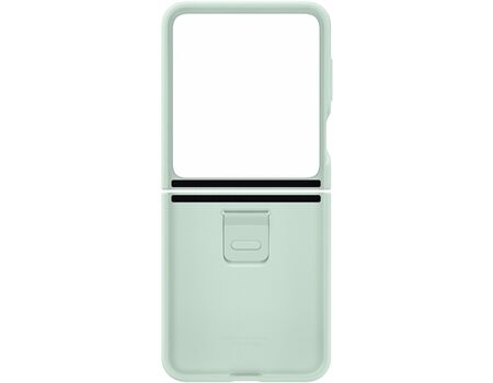 Samsung Z Flip 5 Silikon Case mit Ring mint