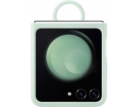 Samsung Z Flip 5 Silikon Case mit Ring mint