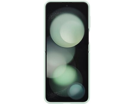 Samsung Z Flip 5 Silikon Case mit Ring mint