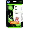 HP Combopack, No.301, J3M81AE, farbig/schwarz