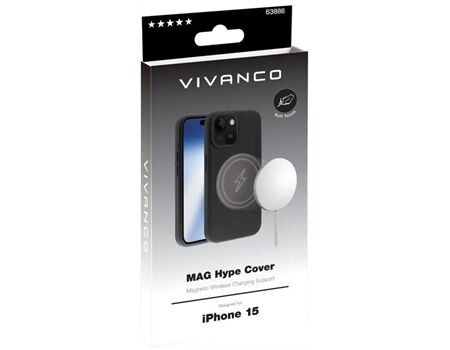 Vivanco iPhone 15 MAG HYPE Cover MagSafe sz. MHCVVIPH15BK