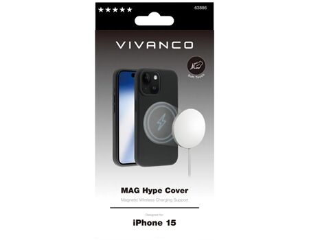 Vivanco iPhone 15 MAG HYPE Cover MagSafe sz. MHCVVIPH15BK