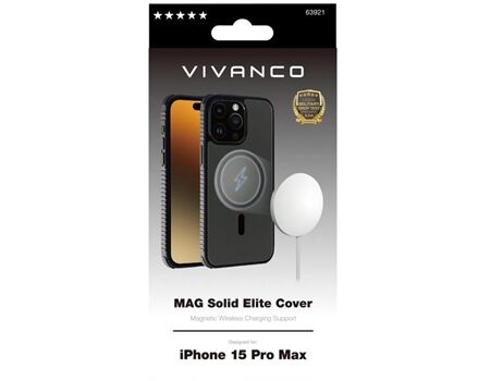Vivanco iPhone15ProMax SolidElite Cover MSECVVIPH15PMBK