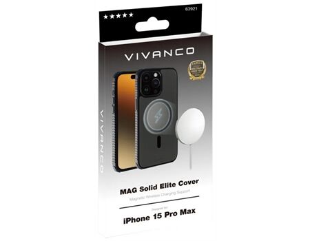 Vivanco iPhone15ProMax SolidElite Cover MSECVVIPH15PMBK
