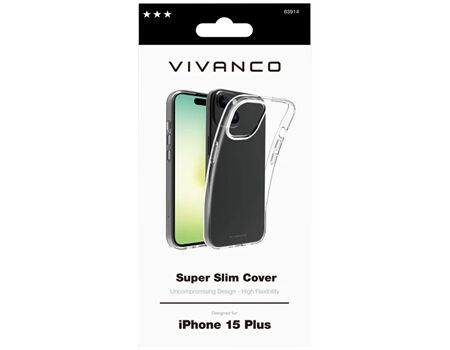 Vivanco iPhone 15 Plus SuperSlim Cover trans.SSCVVIPH15PLT