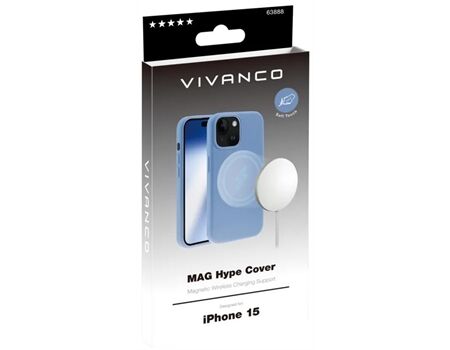 Vivanco iPhone 15 Mag Hype Cover sky blue MHCVVIPH15SBL