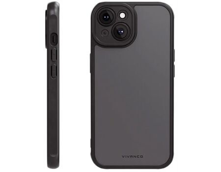 Vivanco iPhone15 FrostedCover semi-transp. FRSTCVVIPH15BK