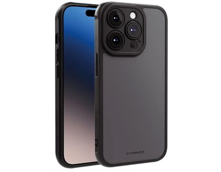 Vivanco iPhone 15PRO Frosted Cover transp. FRSTCVVIPH15BK
