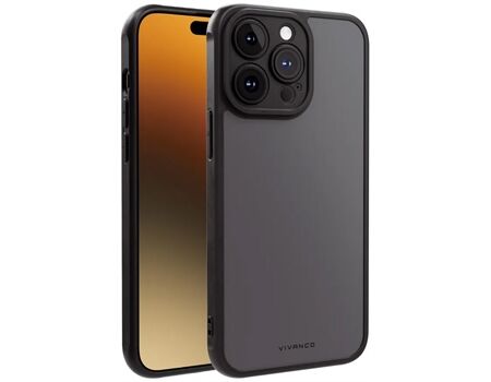 Vivanco iPhone15 ProMax Frosted Cover FRSTCVVIPH15PMBK