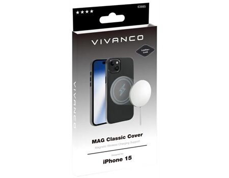 Vivanco iPhone 15 Mag Classic Cover schwarz MCCVVIPH15BK