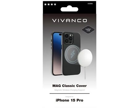 Vivanco iPhone 15 Pro MagClassicCover sz. MCCVVIPH15PBK