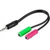 Vivanco CC A HS 1 3,5mm Headset-Adapter (0,1m)