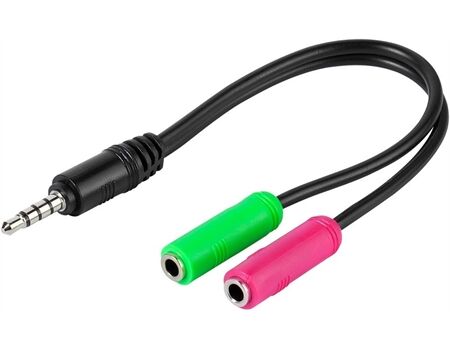 Vivanco CC A HS 1 3,5mm Headset-Adapter (0,1m)