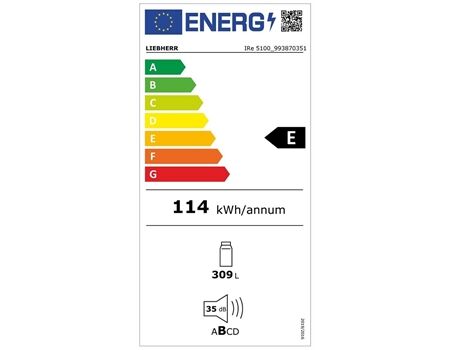 LIEBHERR IRe 5100-22 Vollraum / EEK: E / EasyFresh/ 178cm